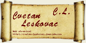 Cvetan Leskovac vizit kartica